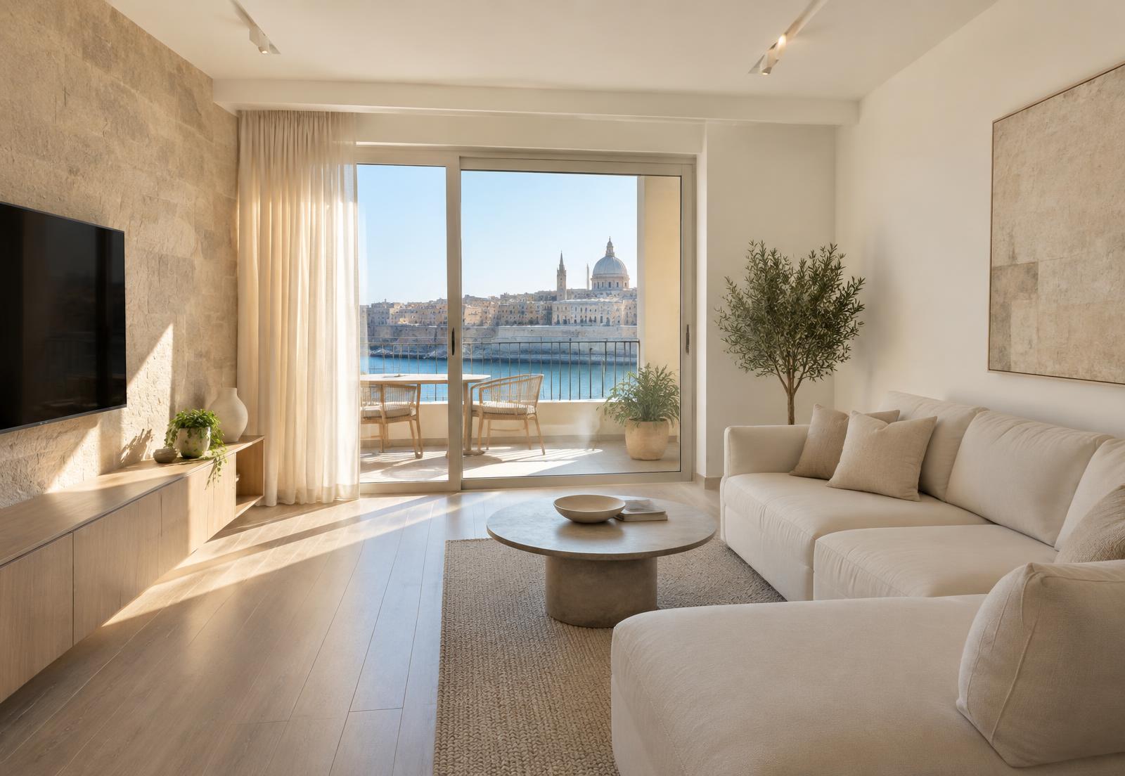Renovated apartment with vinyl flooring and mineral wall panels